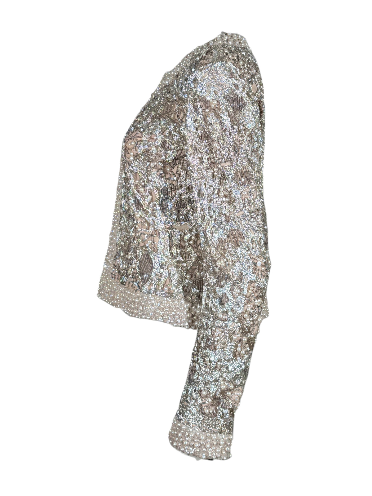 Elie Saab Pink beaded cropped jacket