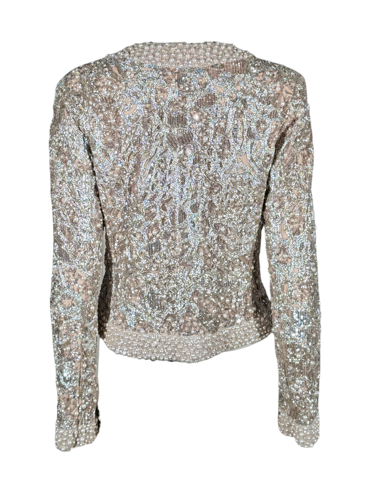 Elie Saab Pink beaded cropped jacket