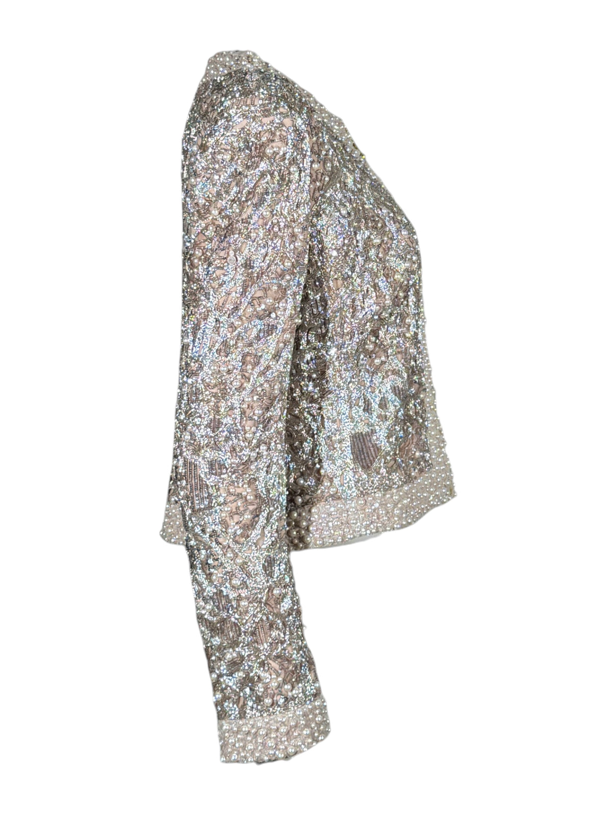 Elie Saab Pink beaded cropped jacket