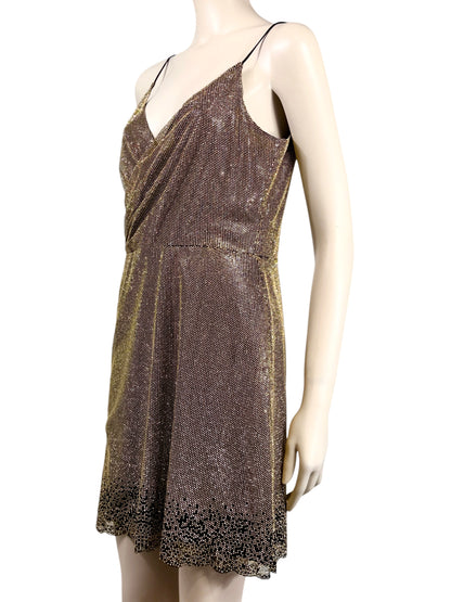 Elie Saab Prefall 2022 Black gold crystal dress