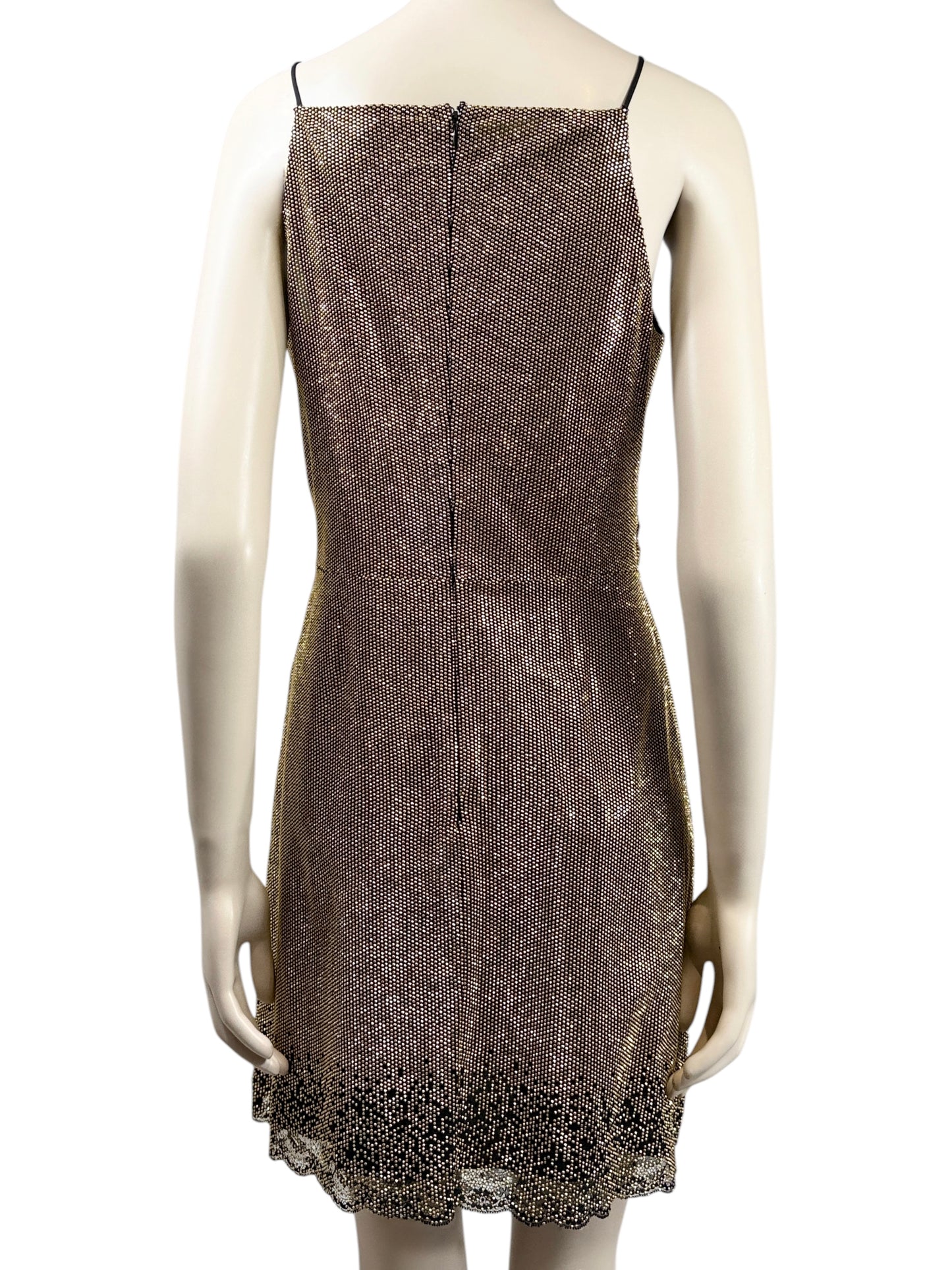 Elie Saab Prefall 2022 Black gold crystal dress