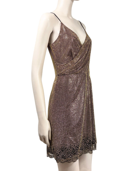 Elie Saab Prefall 2022 Black gold crystal dress