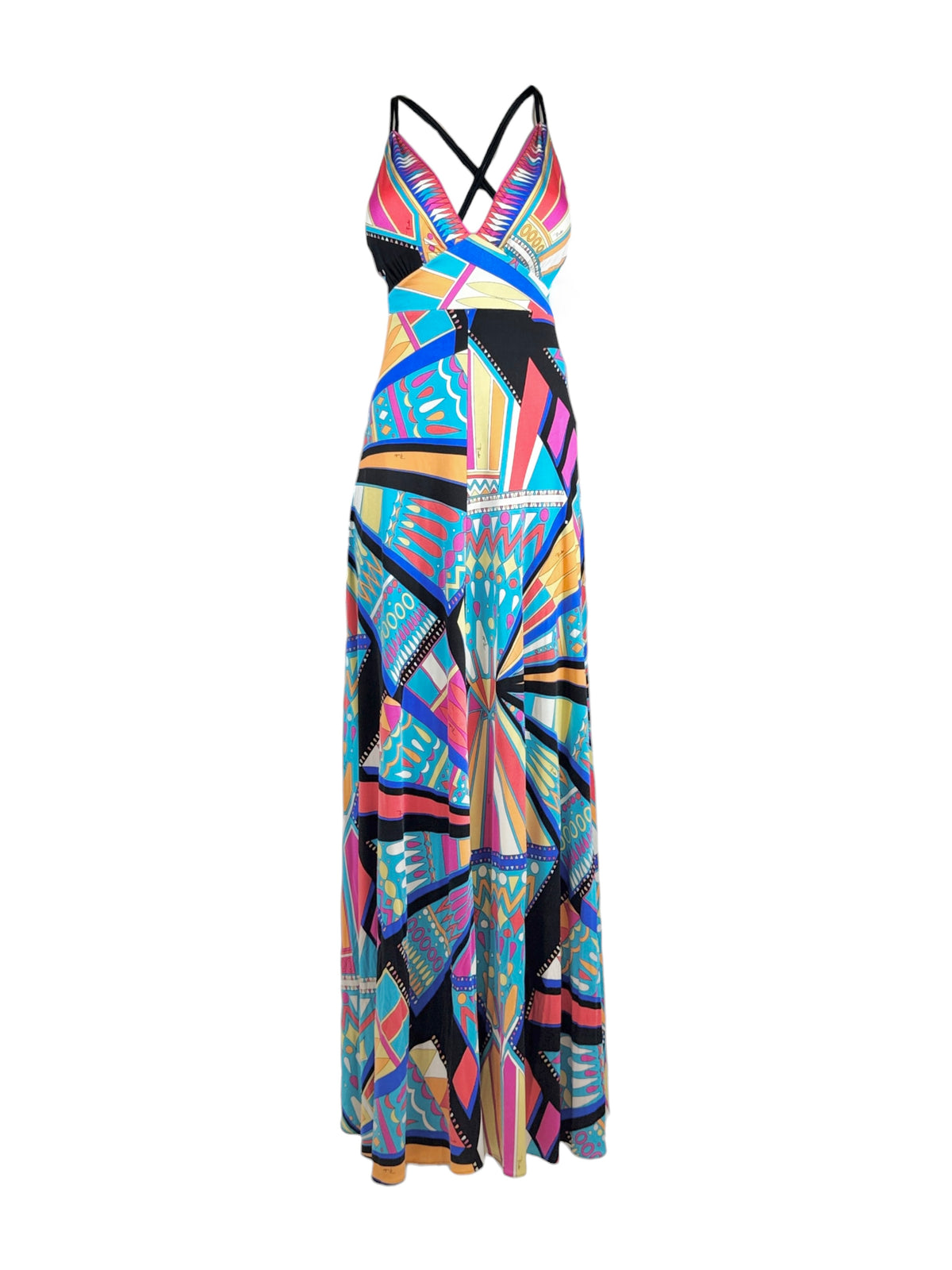 Emilio Pucci 2018 Maxi printed geometric jersey dress