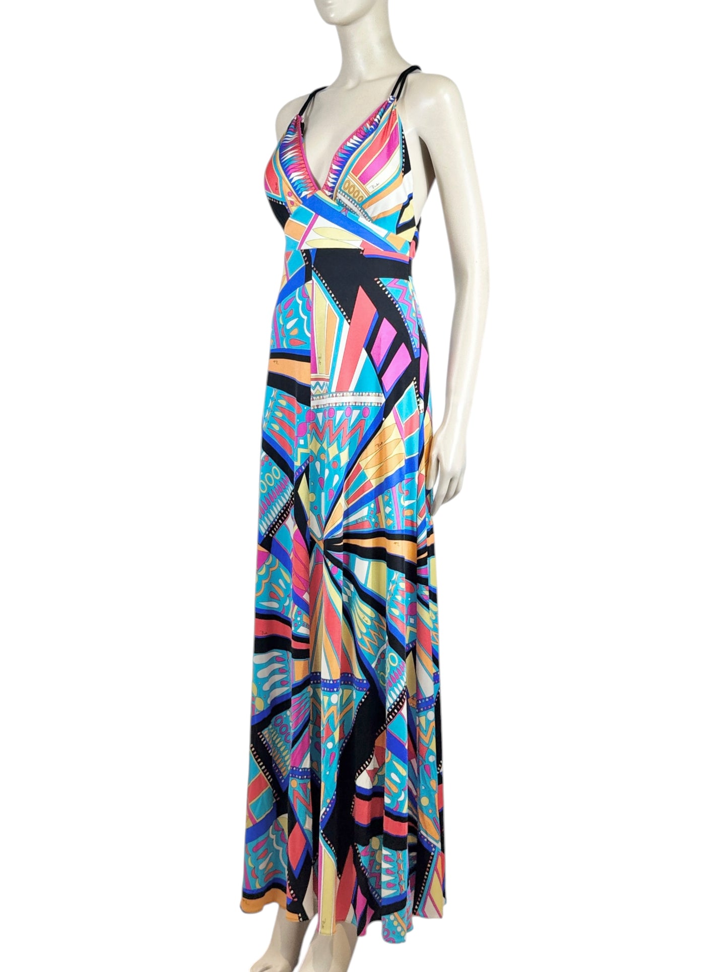 Emilio Pucci 2018 Maxi printed geometric jersey dress