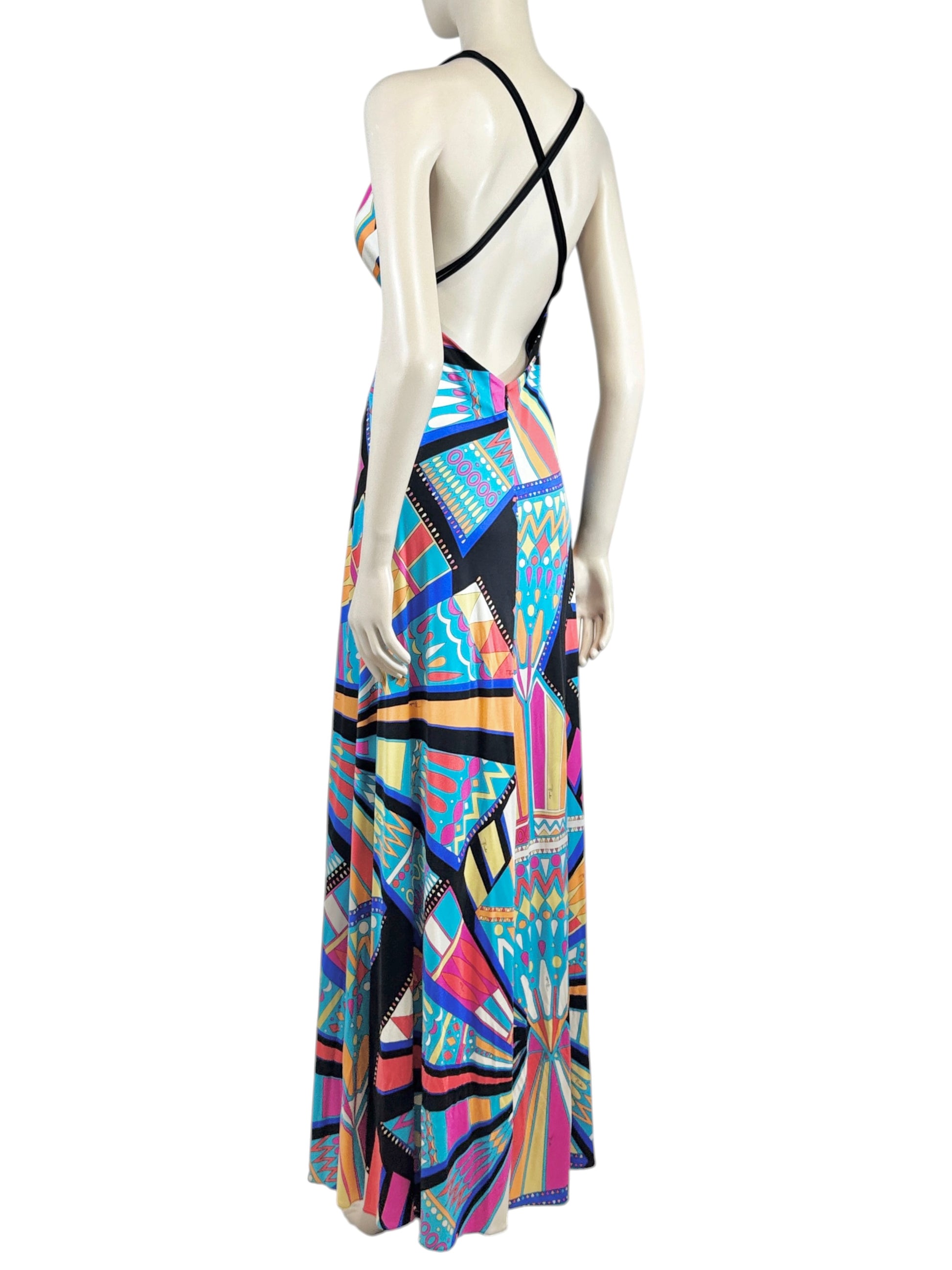 Emilio Pucci 2018 Maxi printed geometric jersey dress