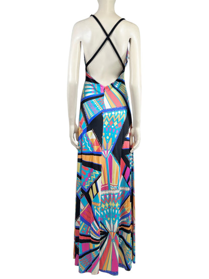 Emilio Pucci 2018 Maxi printed geometric jersey dress