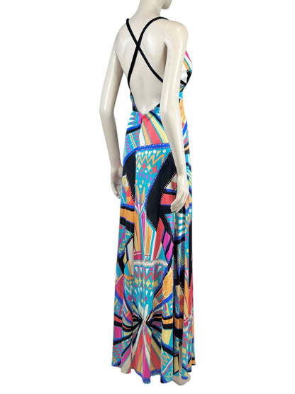 Emilio Pucci 2018 Maxi printed geometric jersey dress