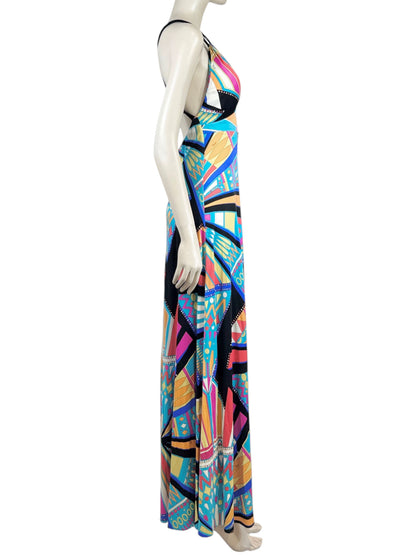Emilio Pucci 2018 Maxi printed geometric jersey dress