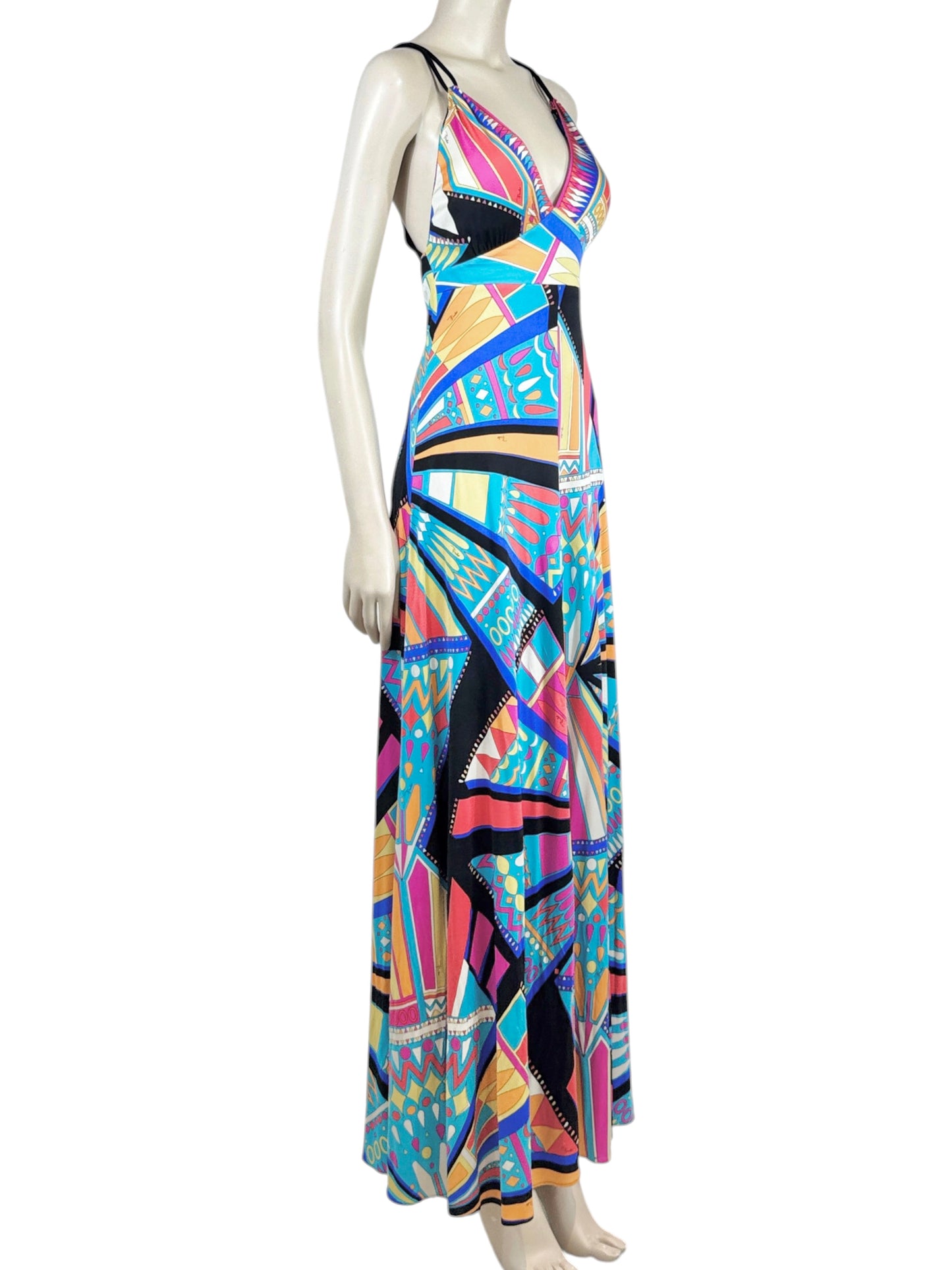 Emilio Pucci 2018 Maxi printed geometric jersey dress