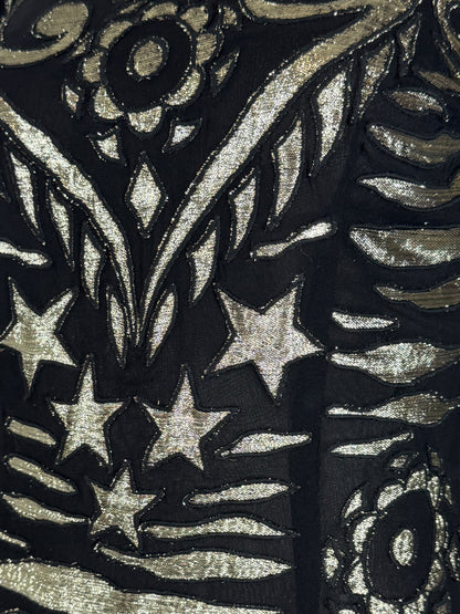 Emilio Pucci Peter Dundas Prefall 2012 Look 24 black gold chiffon dress