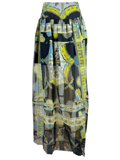Emilio Pucci Peter Dundas Spring 2012 Look 2 Maxi printed organza skirt