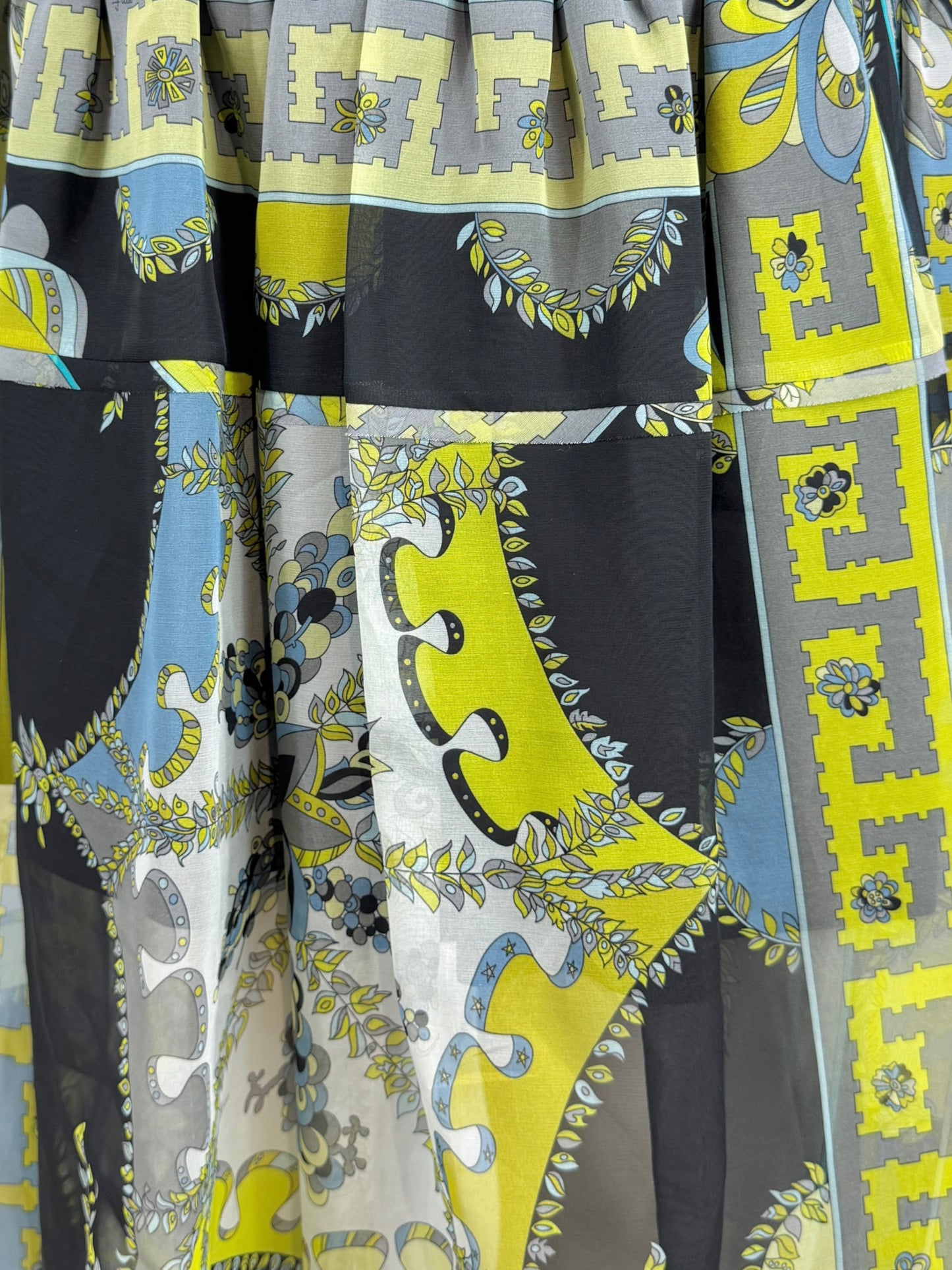 Emilio Pucci Peter Dundas Spring 2012 Look 2 Maxi printed organza skirt