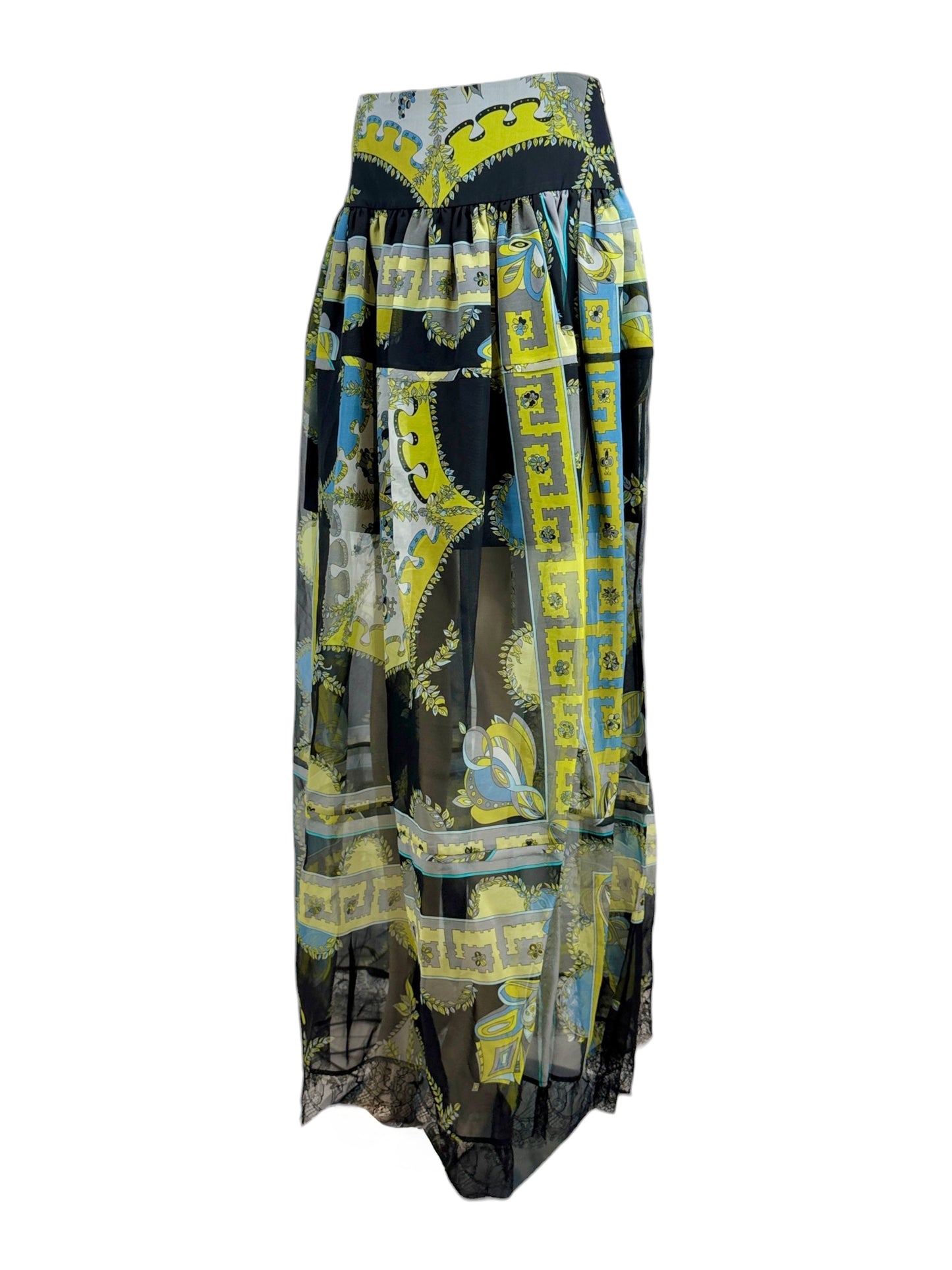 Emilio Pucci Peter Dundas Spring 2012 Look 2 Maxi printed organza skirt