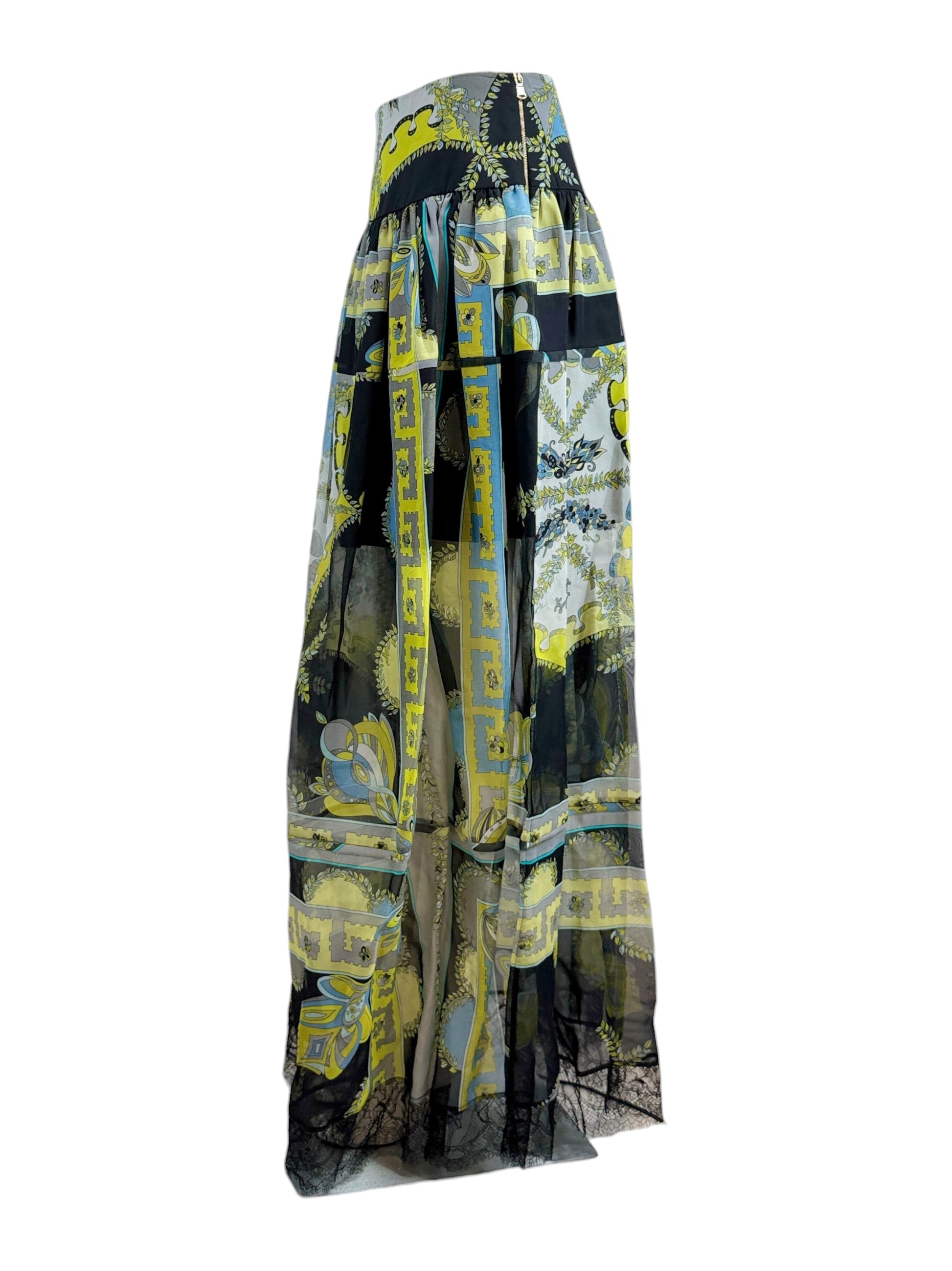Emilio Pucci Peter Dundas Spring 2012 Look 2 Maxi printed organza skirt