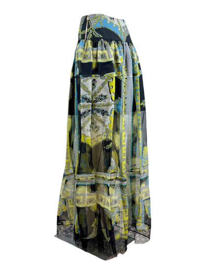 Emilio Pucci Peter Dundas Spring 2012 Look 2 Maxi printed organza skirt