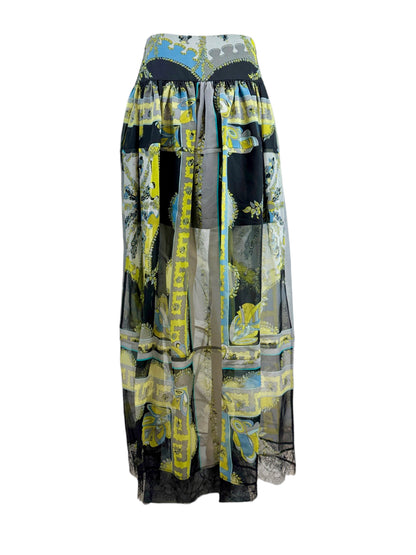 Emilio Pucci Peter Dundas Spring 2012 Look 2 Maxi printed organza skirt