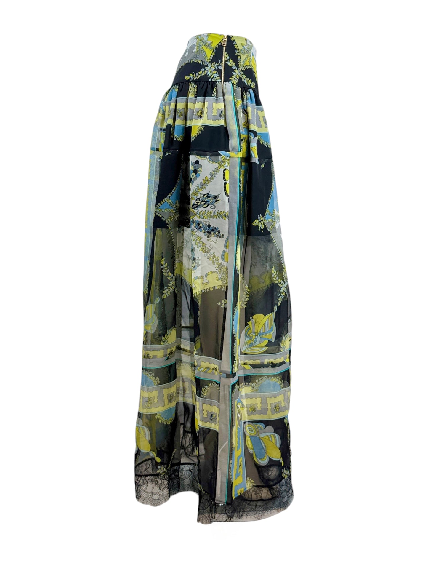 Emilio Pucci Peter Dundas Spring 2012 Look 2 Maxi printed organza skirt