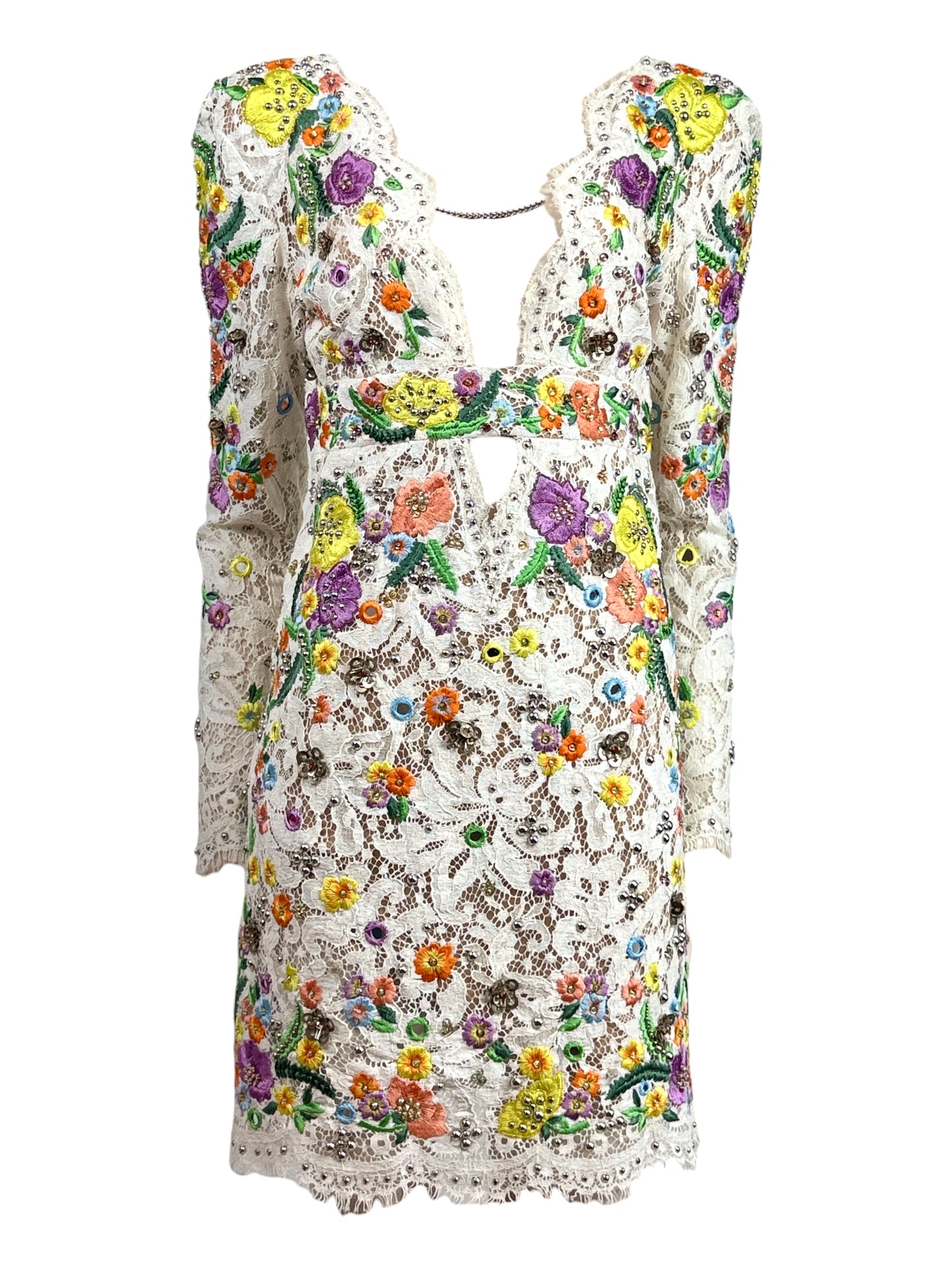 Emilio Pucci Peter Dundas Spring 2015 Look 1 Guipure lace floral dress