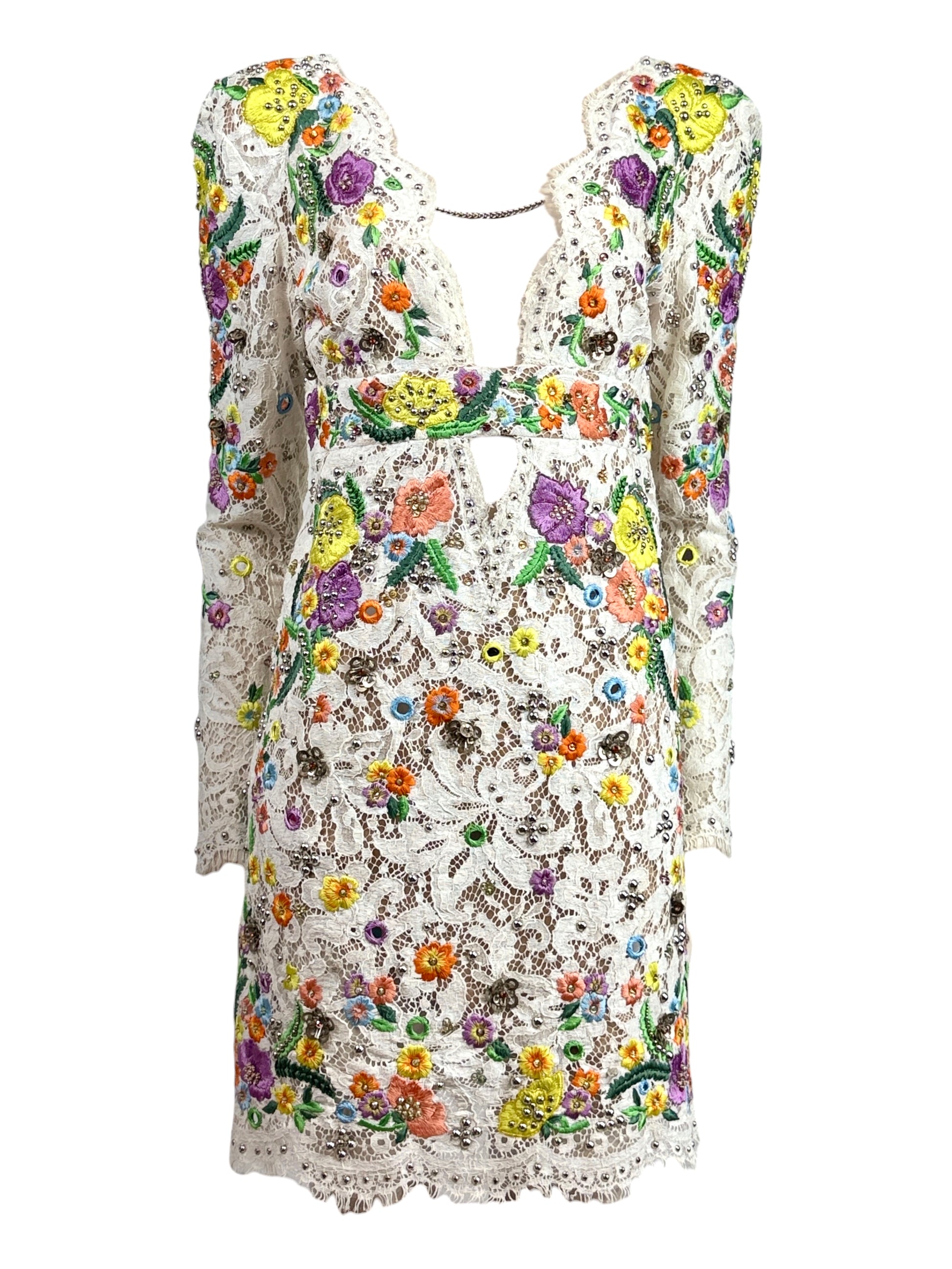 Emilio Pucci Peter Dundas Spring 2015 Look 1 Guipure lace floral dress