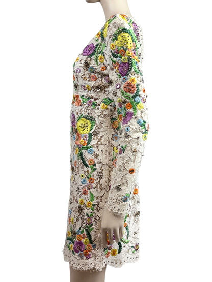 Emilio Pucci Peter Dundas Spring 2015 Look 1 Guipure lace floral dress