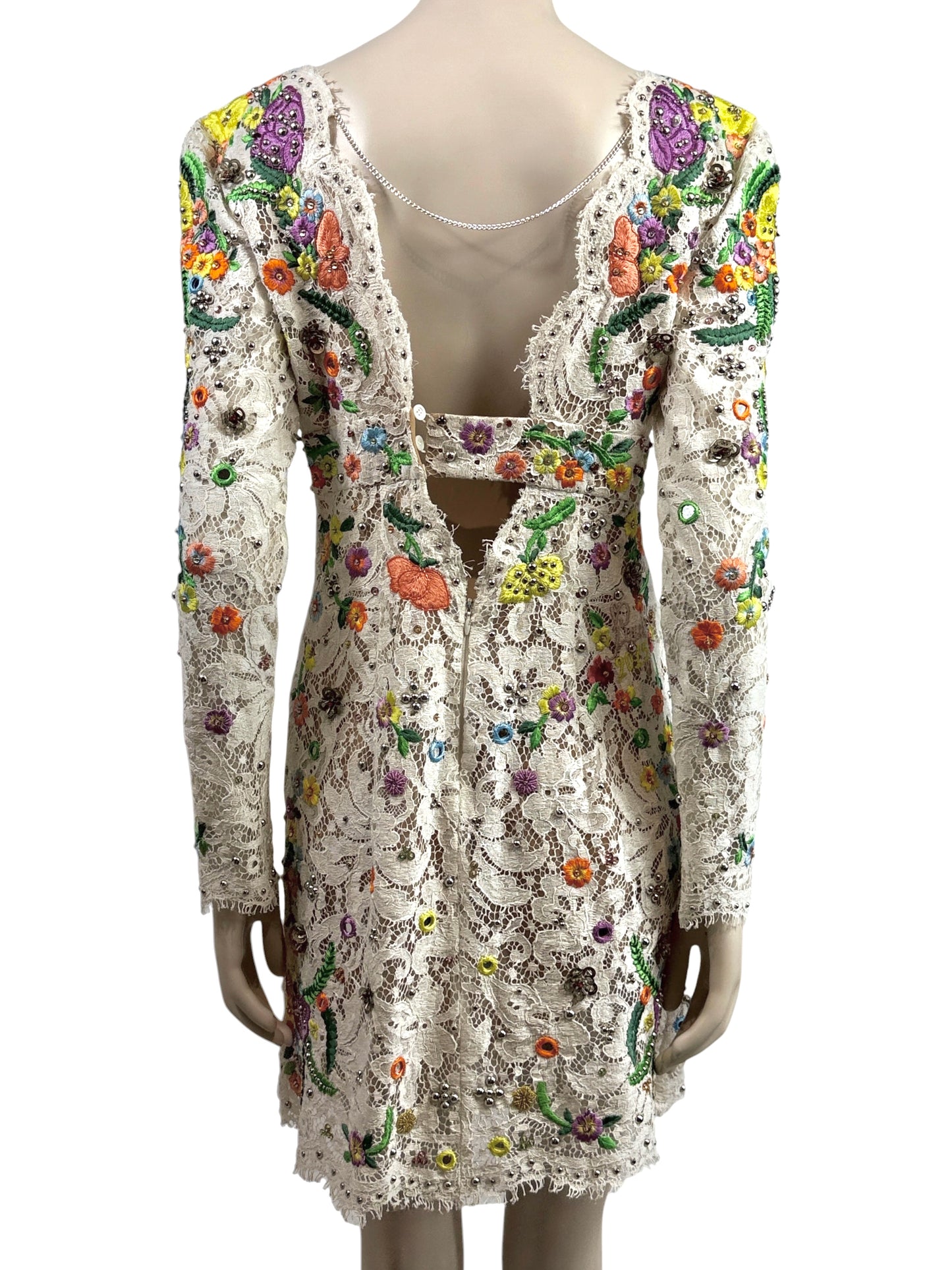 Emilio Pucci Peter Dundas Spring 2015 Look 1 Guipure lace floral dress