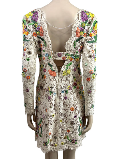 Emilio Pucci Peter Dundas Spring 2015 Look 1 Guipure lace floral dress
