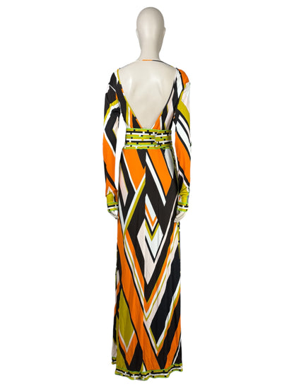 Emilio Pucci long dress multicolored printed 4