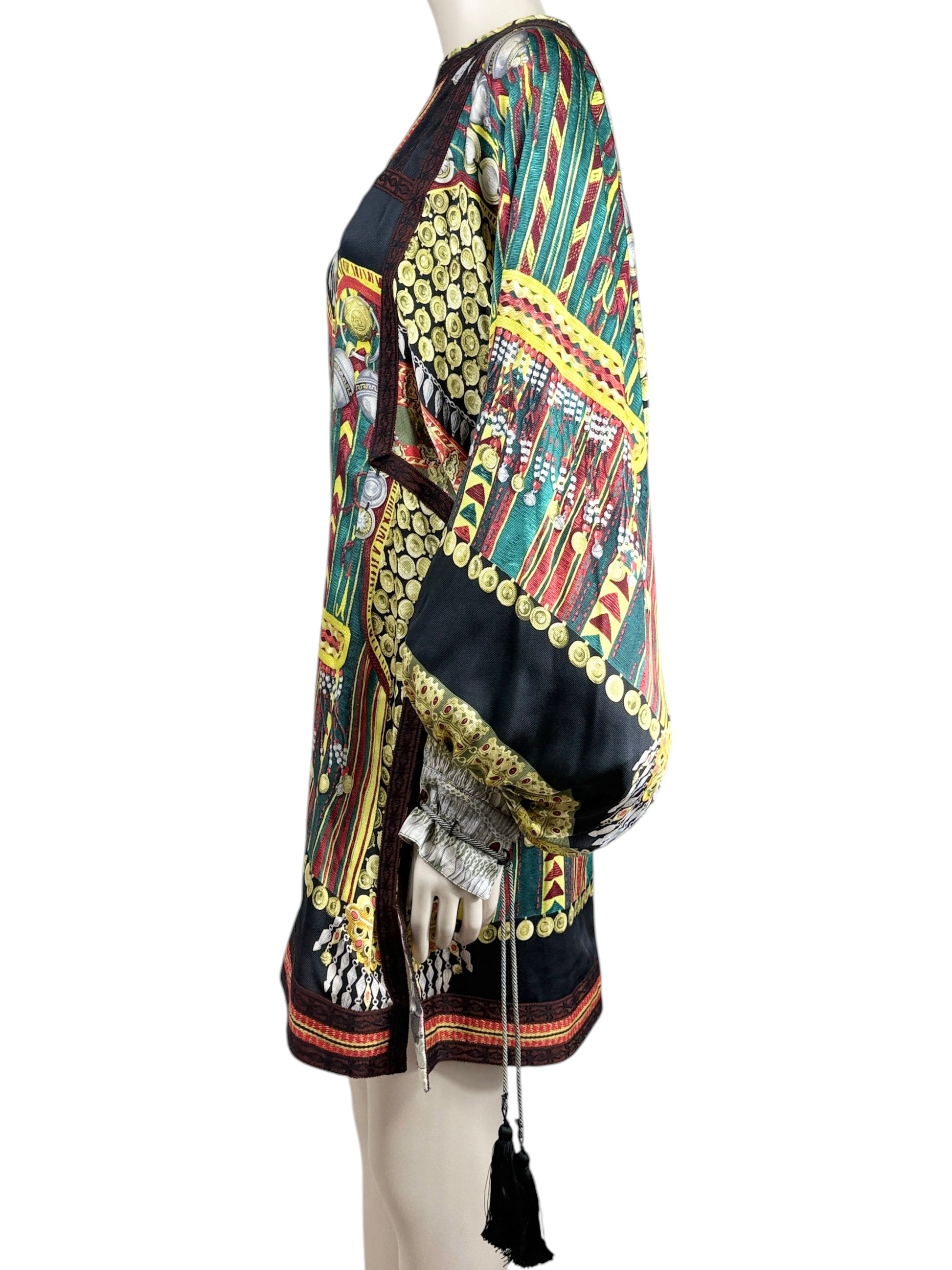 Etro Spring 2017 Look 29 Printed silk tassel dress