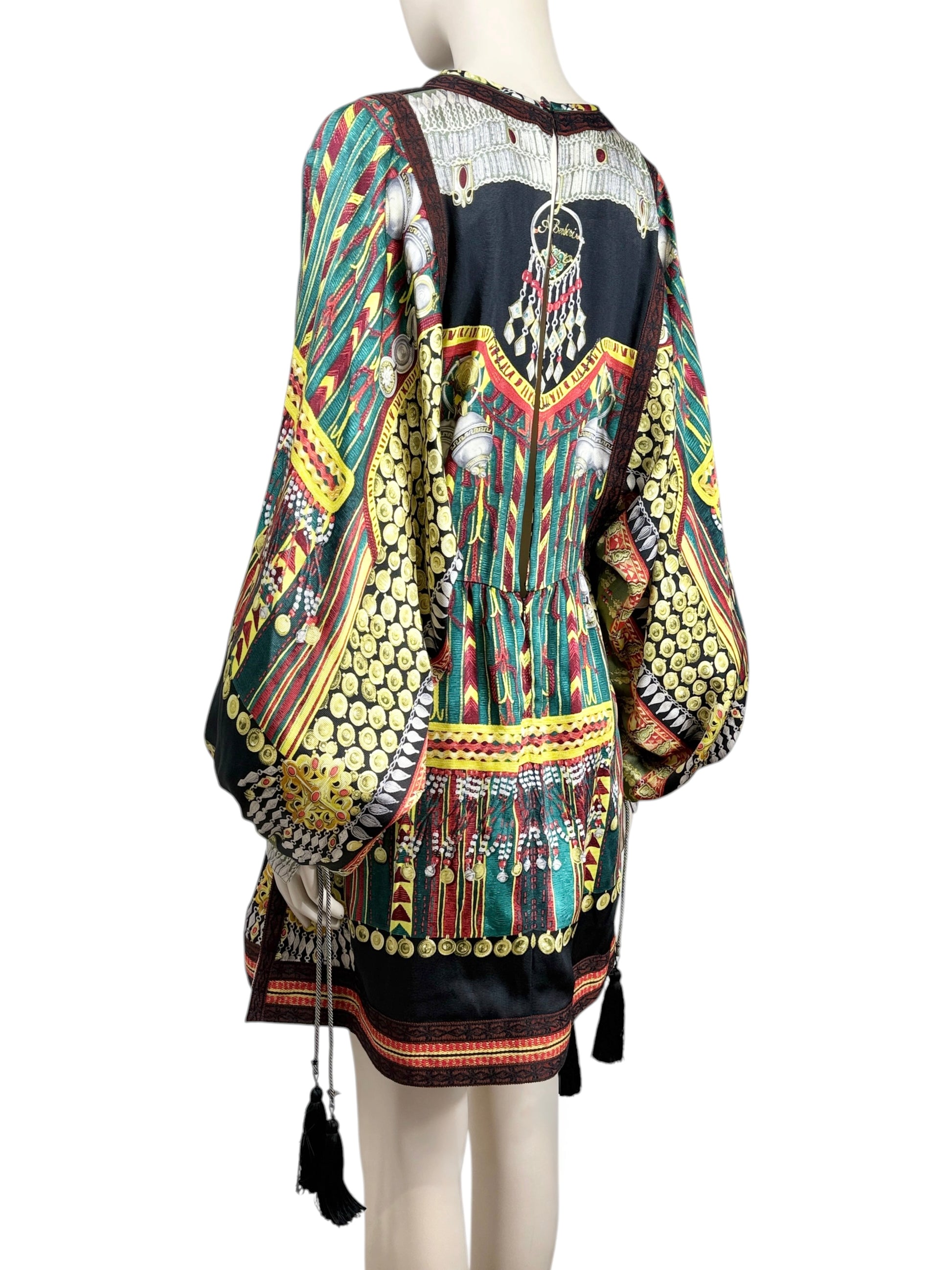 Etro Spring 2017 Look 29 Printed silk tassel dress