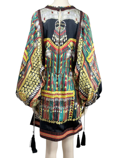 Etro Spring 2017 Look 29 Printed silk tassel dress
