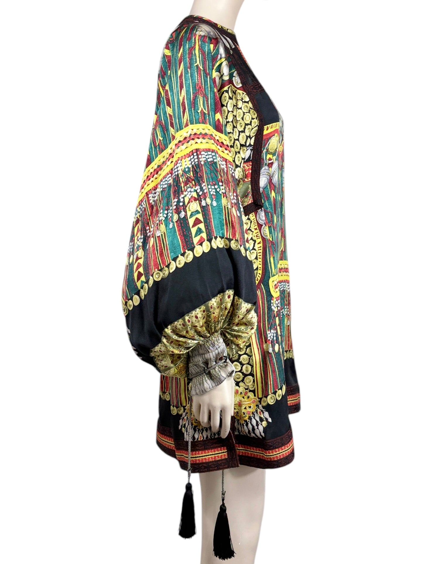 Etro Spring 2017 Look 29 Printed silk tassel dress