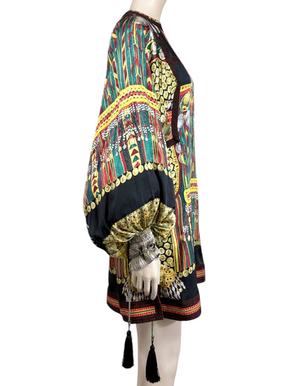 Etro Spring 2017 Look 29 Printed silk tassel dress