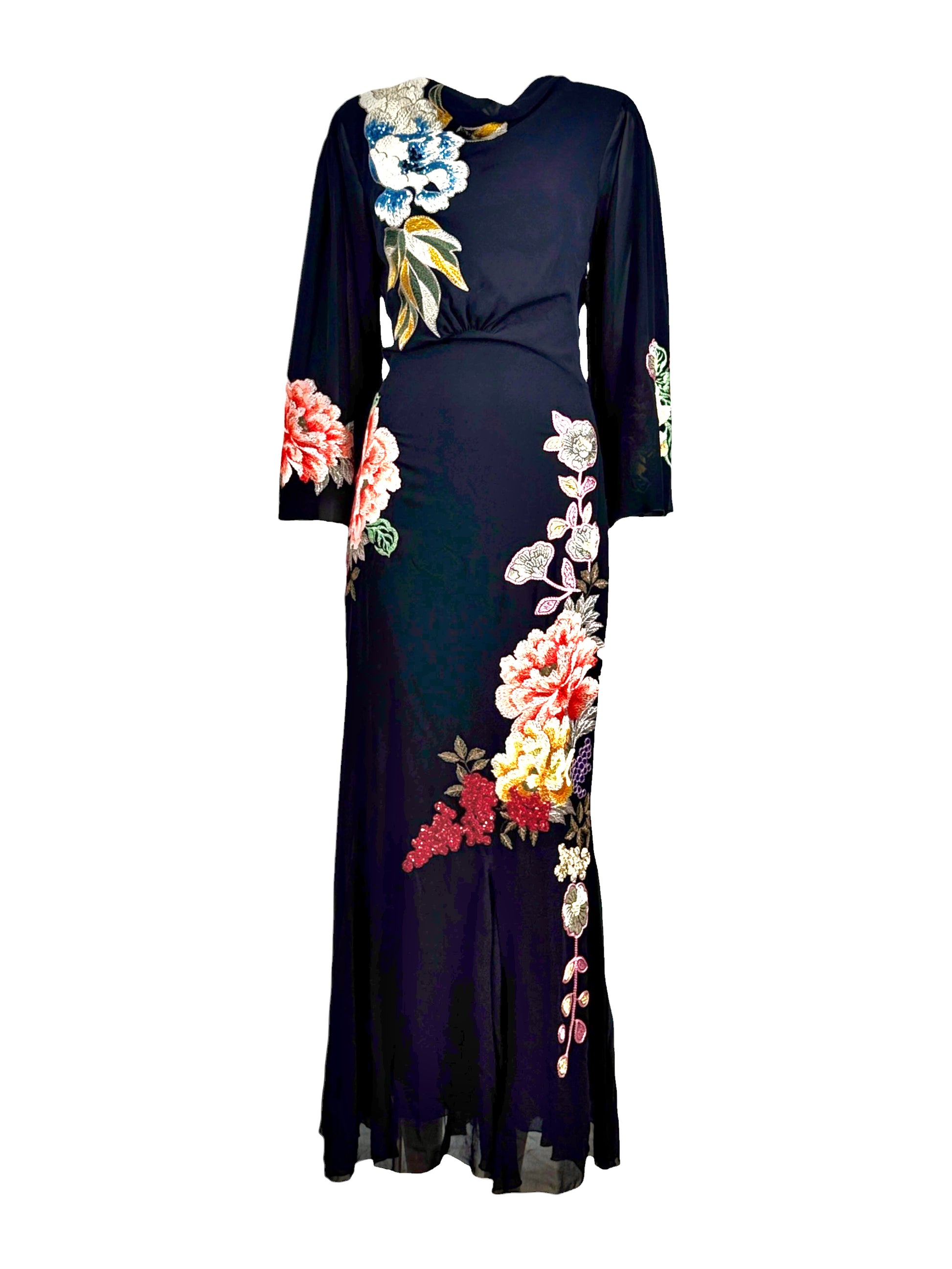 Etro Spring 2019 Look 60 Maxi crepe silk floral dress