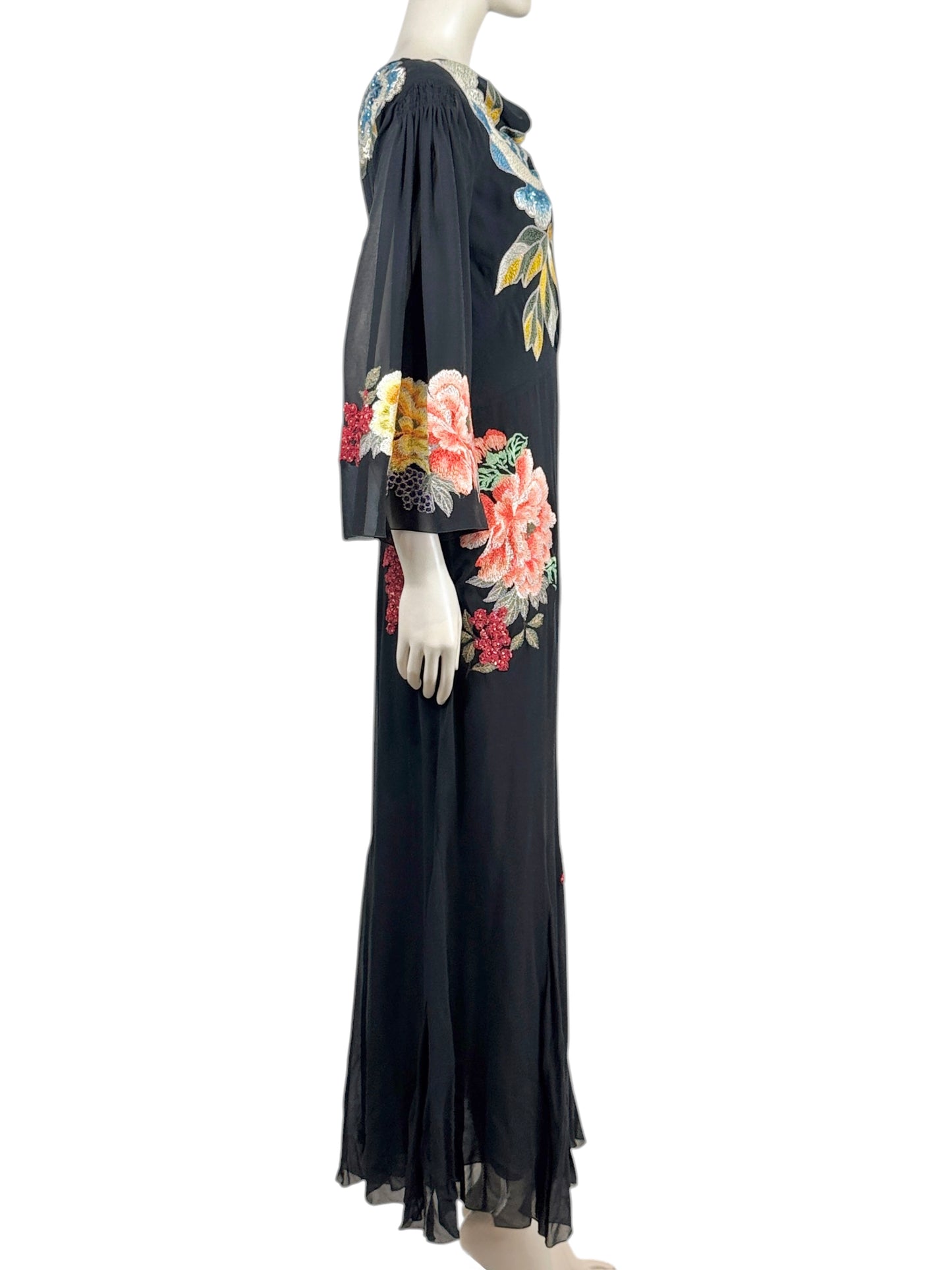 Etro Spring 2019 Look 60 Maxi crepe silk floral dress