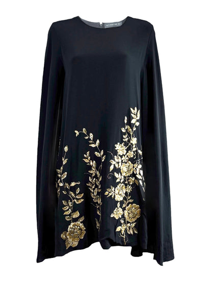 Etro Spring 2019 Mini silk cape dress embroidered