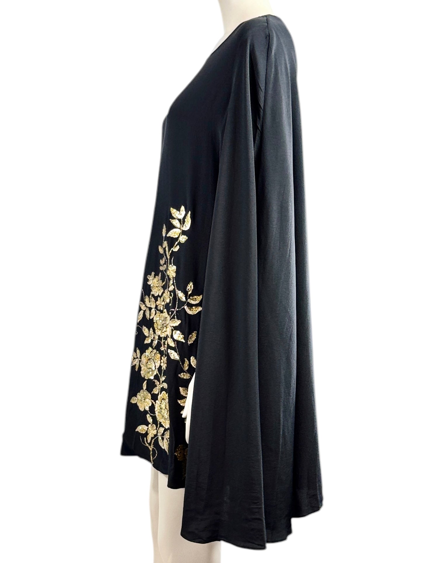 Etro Spring 2019 Mini silk cape dress embroidered