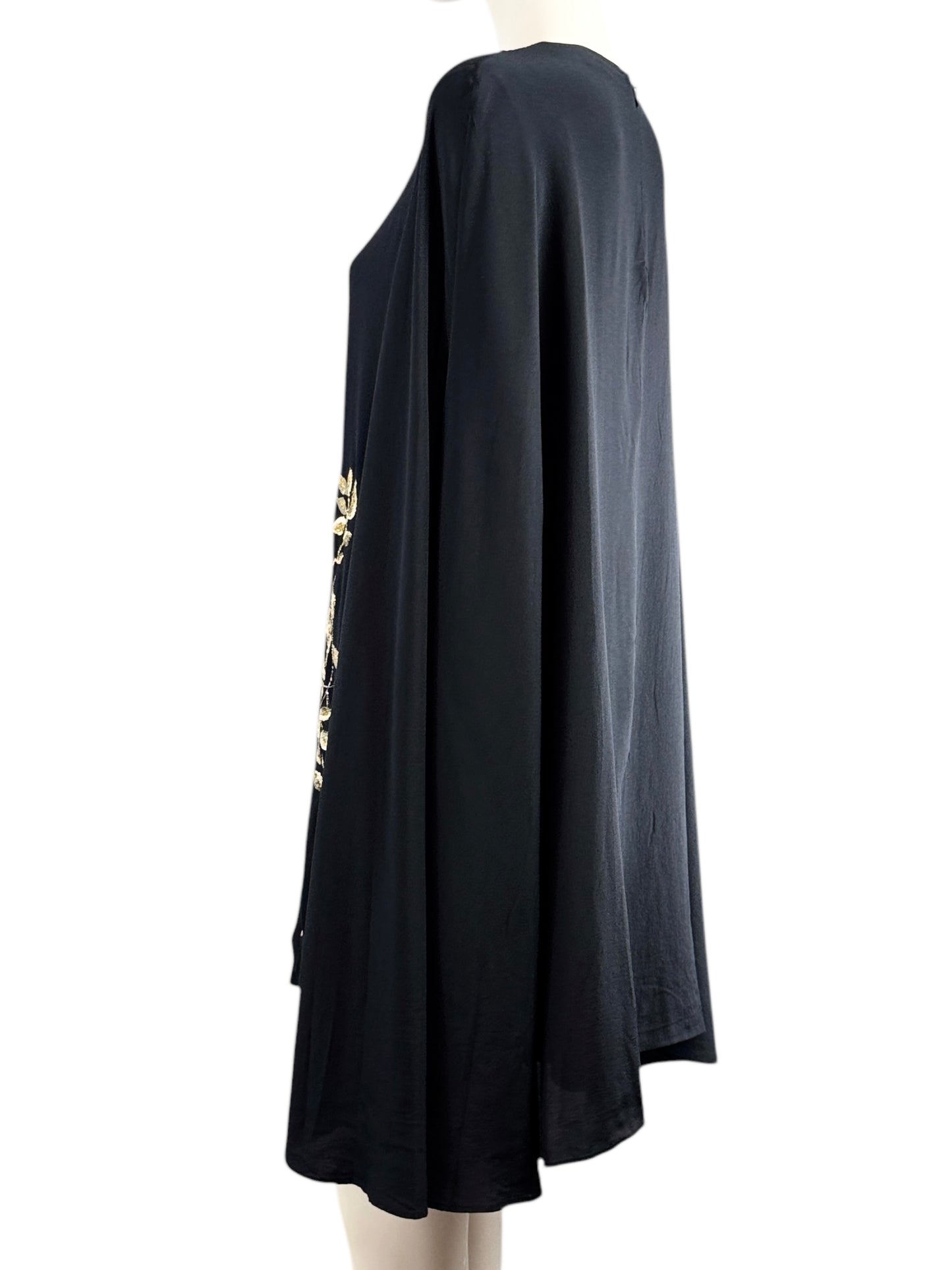 Etro Spring 2019 Mini silk cape dress embroidered