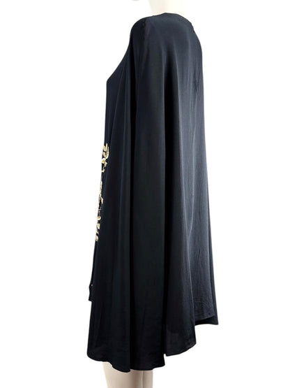 Etro Spring 2019 Mini silk cape dress embroidered