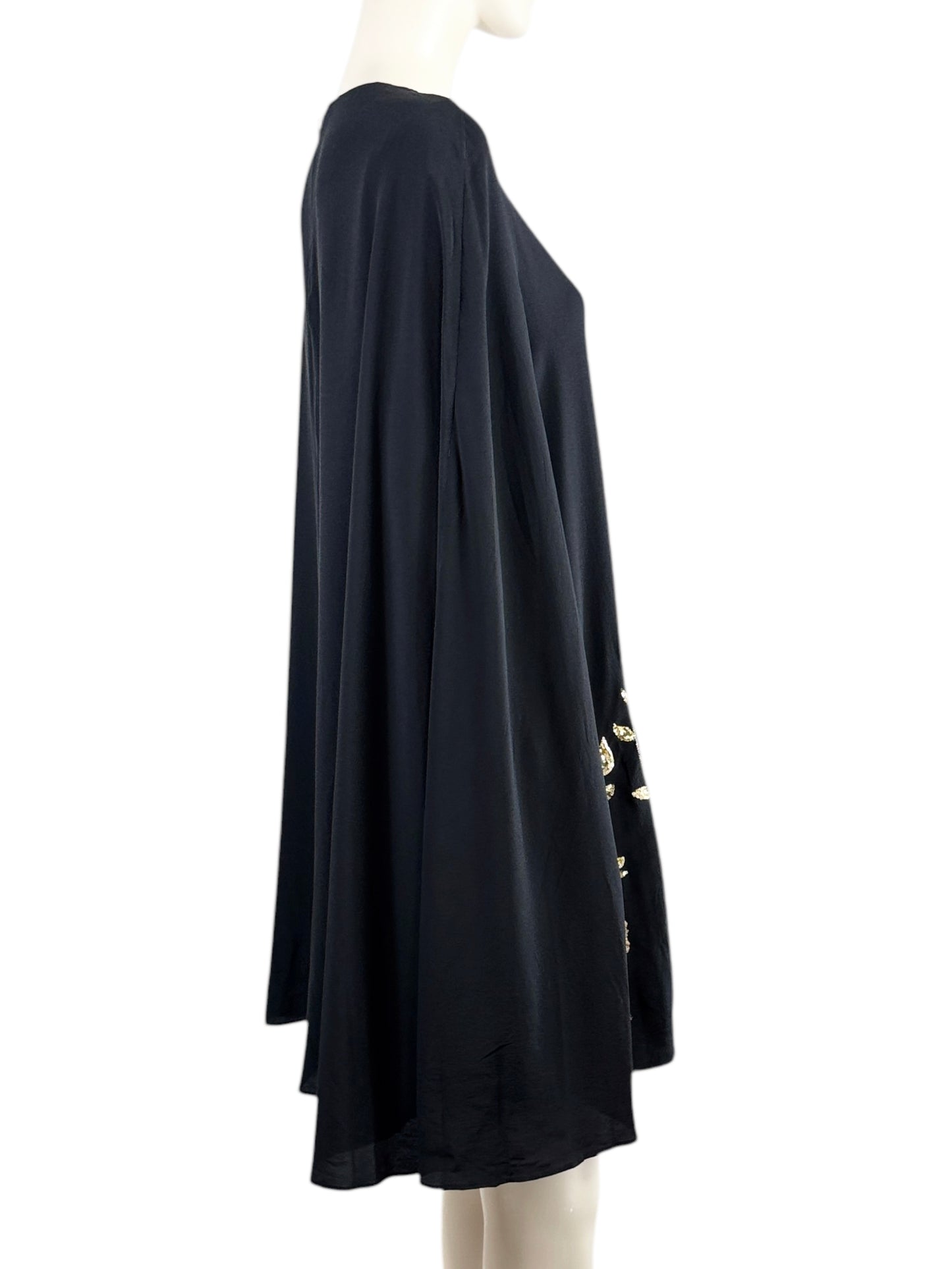 Etro Spring 2019 Mini silk cape dress embroidered