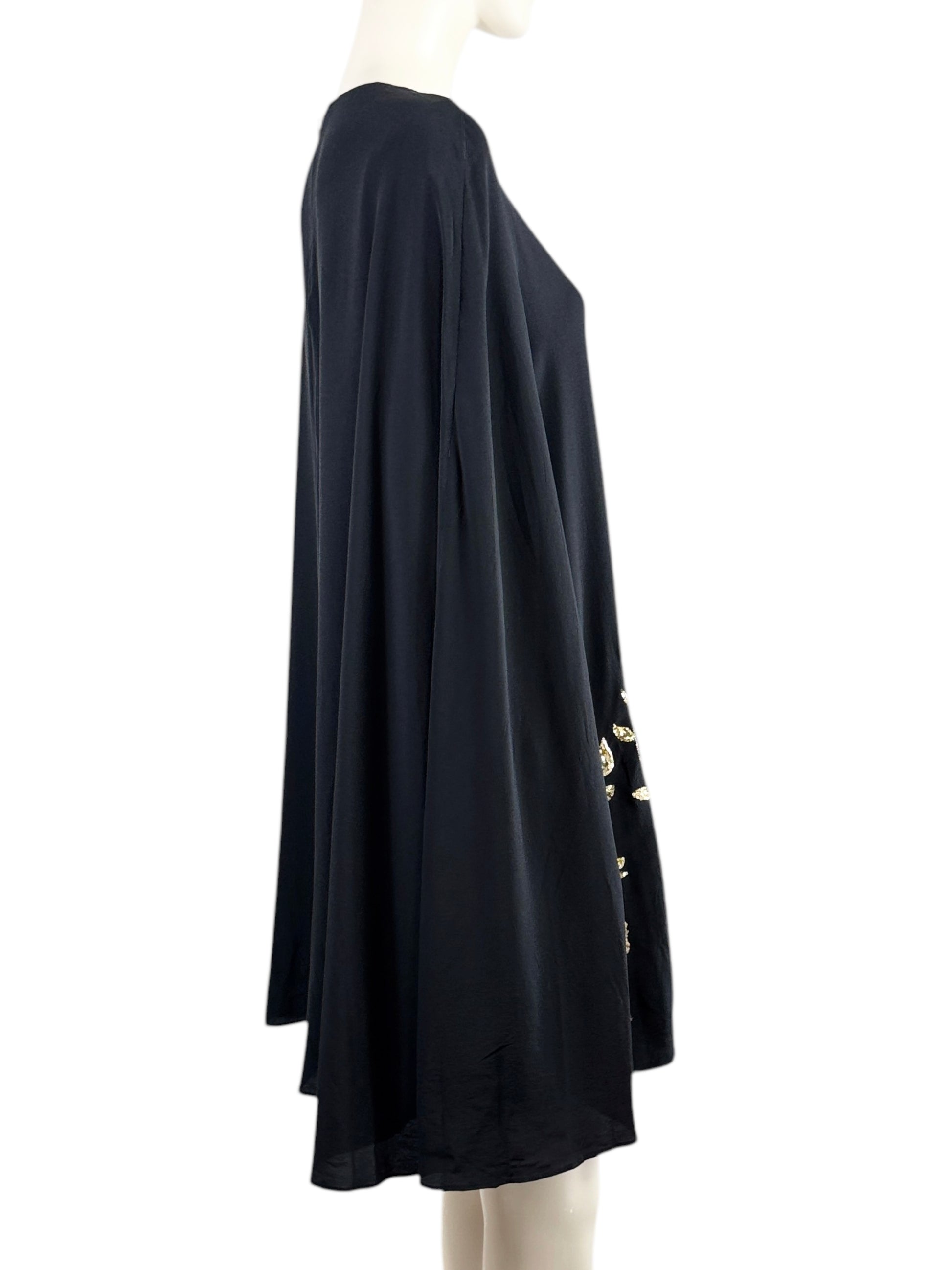 Etro Spring 2019 Mini silk cape dress embroidered
