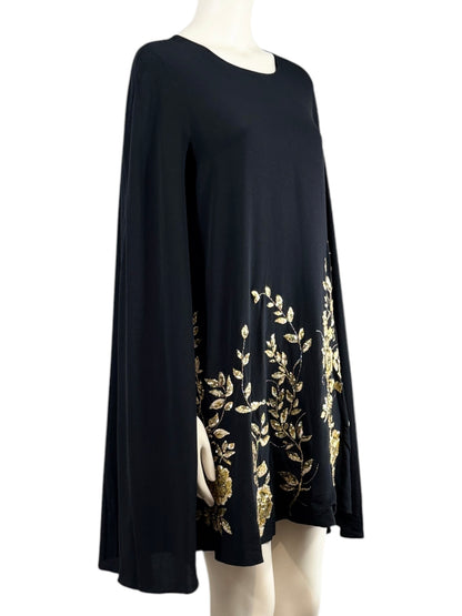 Etro Spring 2019 Mini silk cape dress embroidered