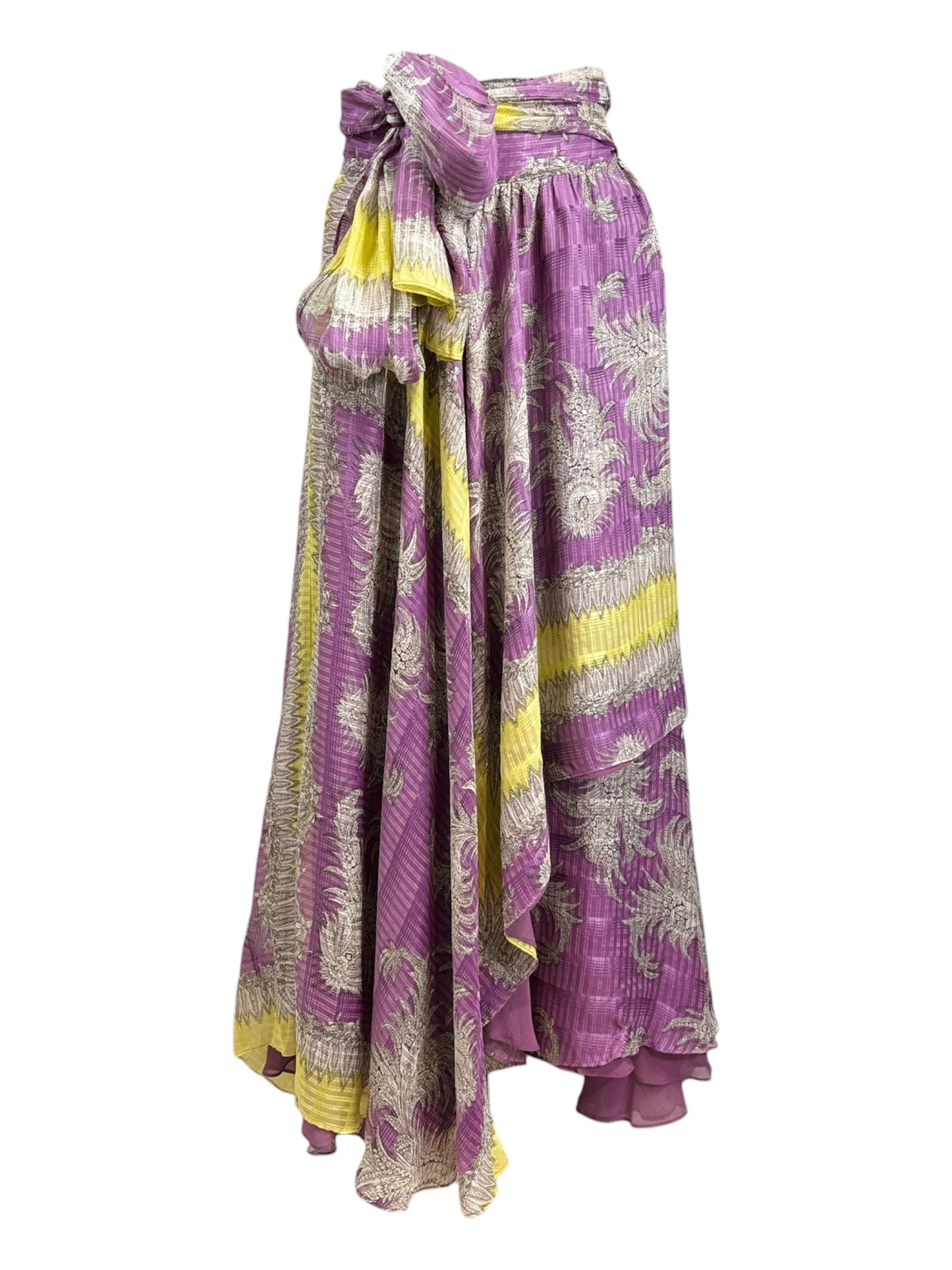 Etro chiffon silk skirt cashmere