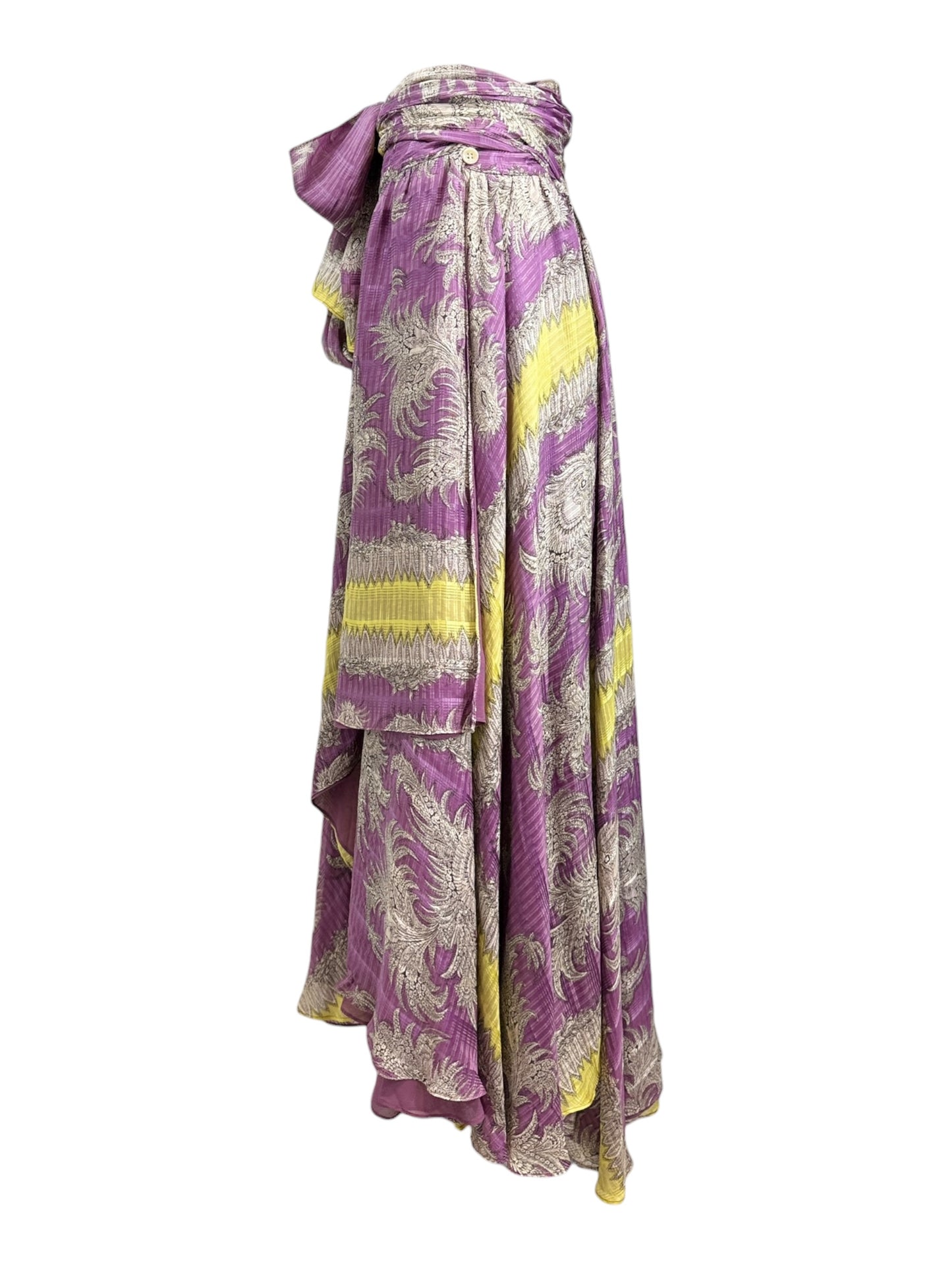 Etro chiffon silk skirt cashmere