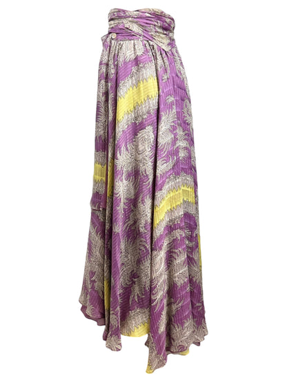 Etro chiffon silk skirt cashmere