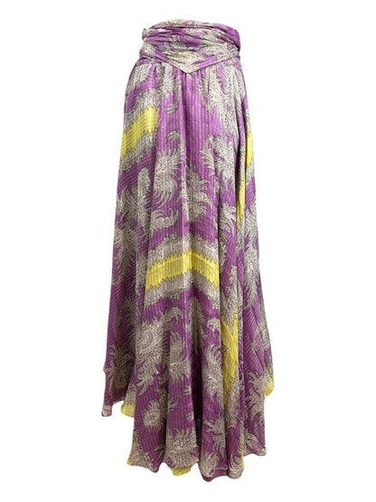 Etro chiffon silk skirt cashmere