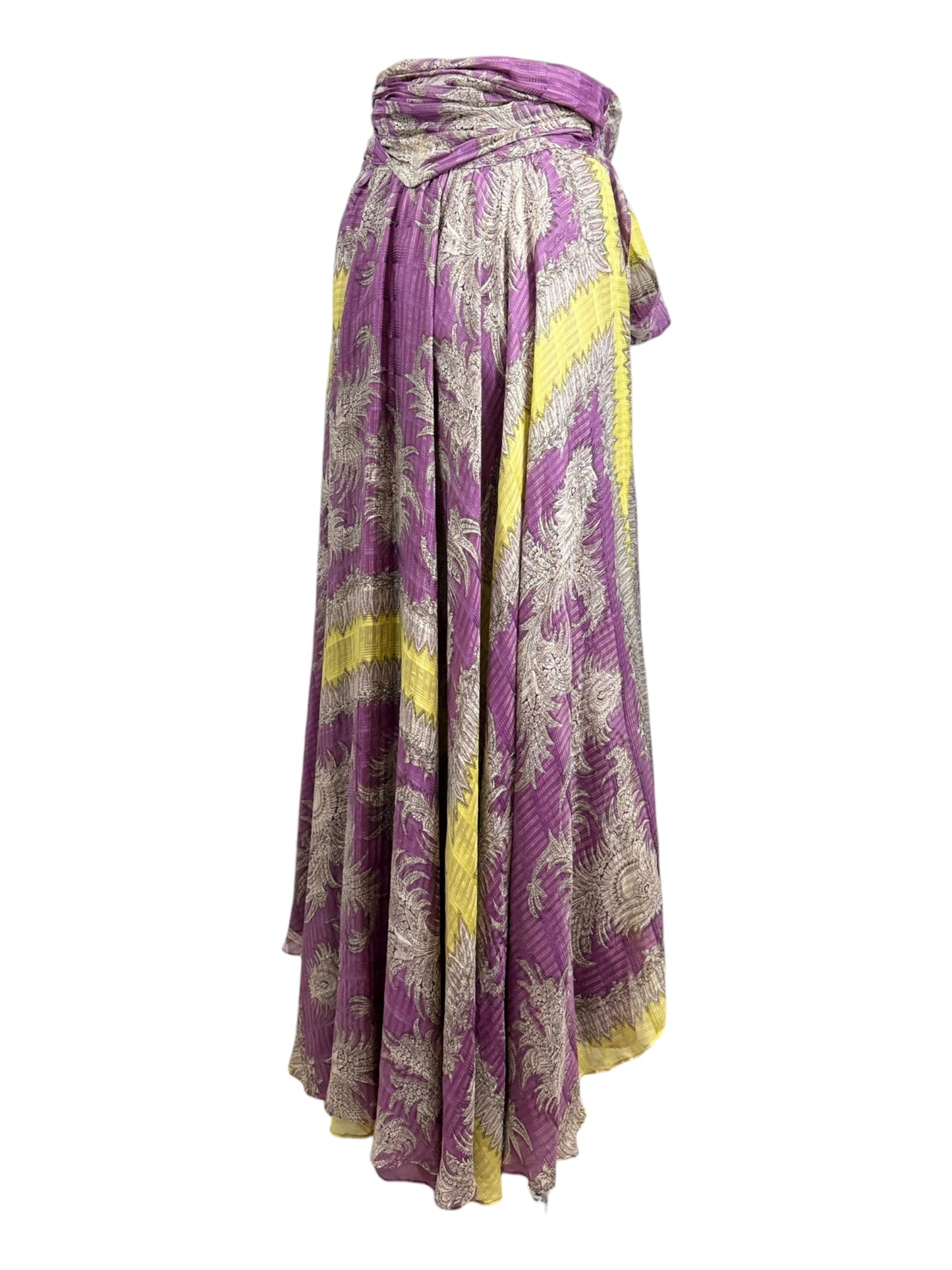 Etro chiffon silk skirt cashmere