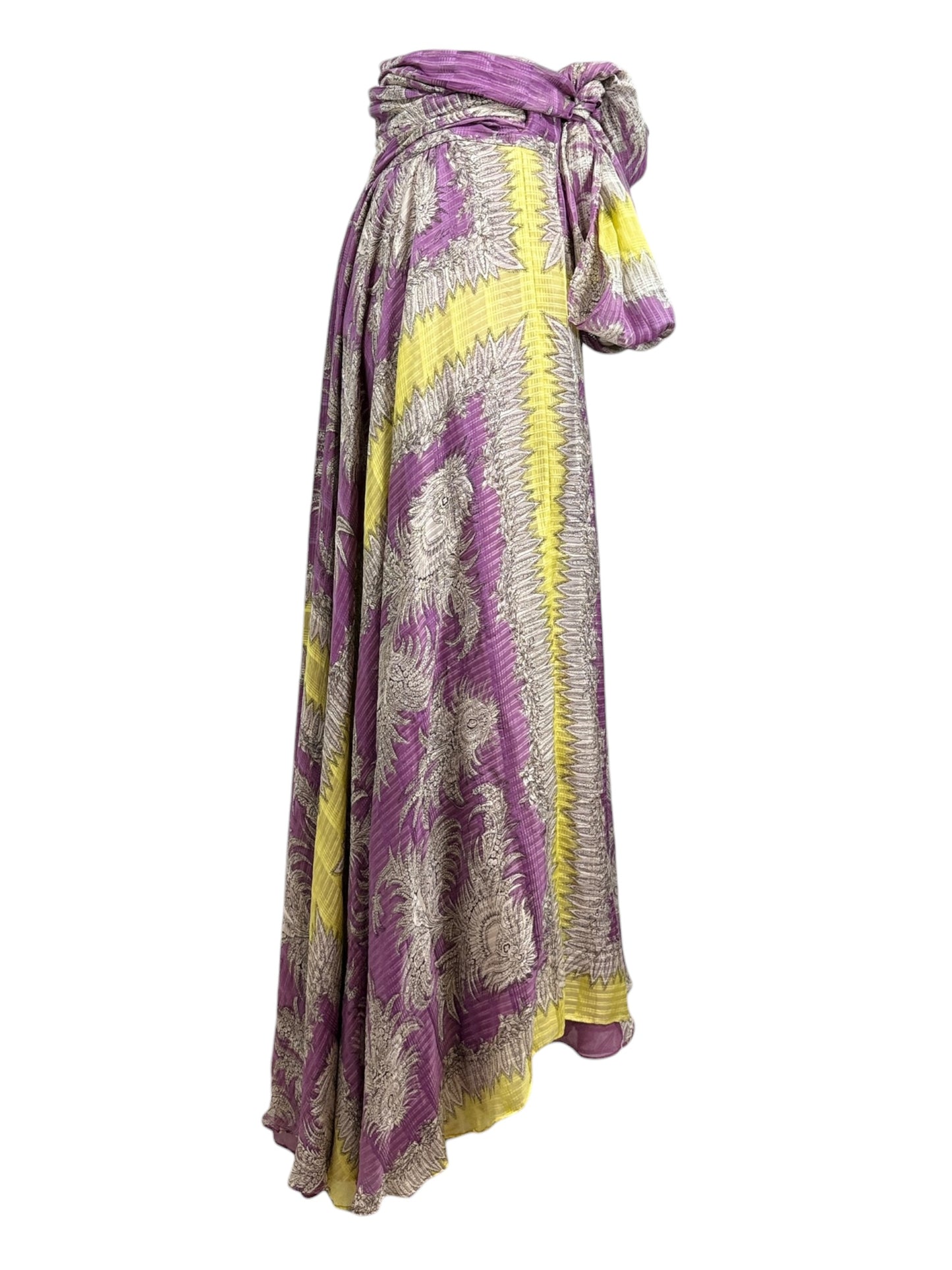 Etro chiffon silk skirt cashmere
