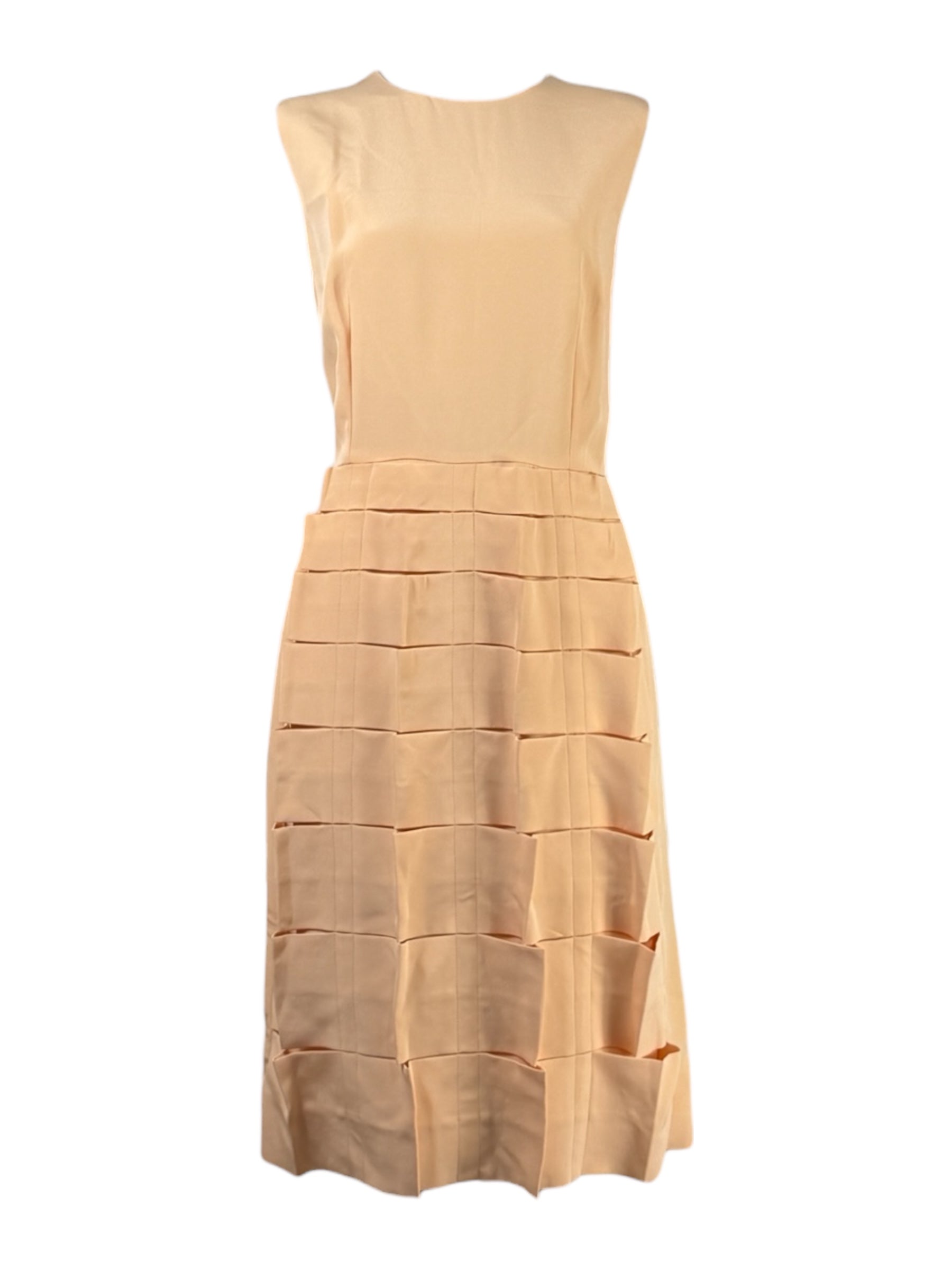 Fendi  Karl Lagerfeld & Silvia Venturini Fendi - Spring/Summer 2013  - Sleeveless dress in apricot viscose and silk