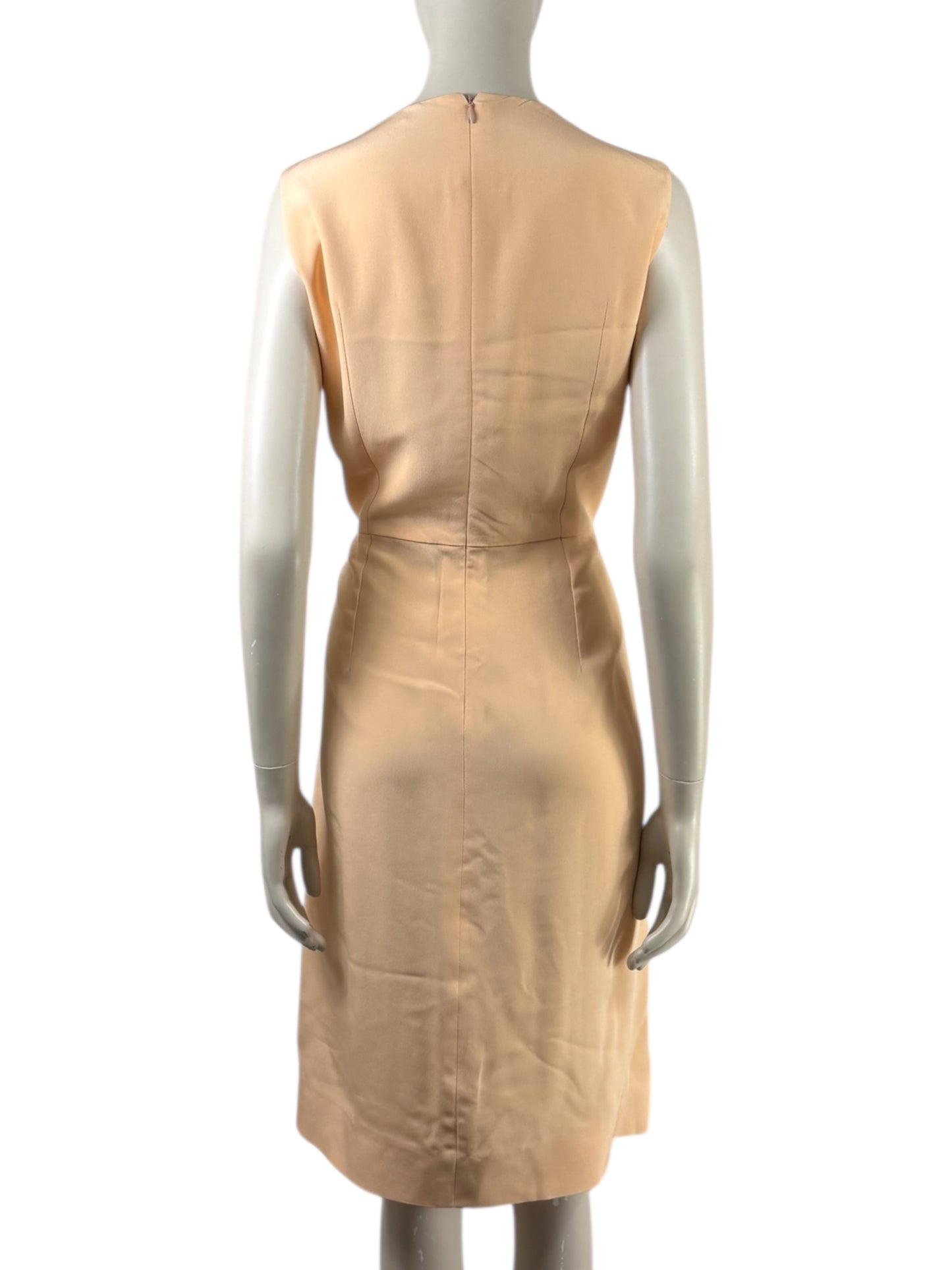 Fendi  Karl Lagerfeld & Silvia Venturini Fendi - Spring/Summer 2013  - Sleeveless dress in apricot viscose and silk 5