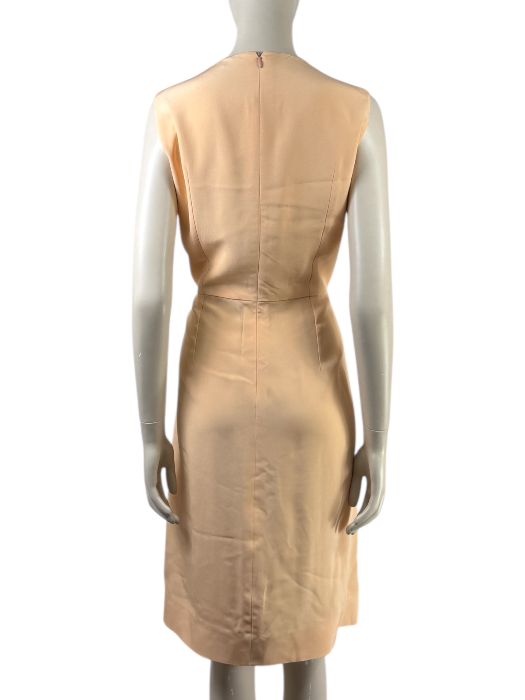 Fendi  Karl Lagerfeld & Silvia Venturini Fendi - Spring/Summer 2013  - Sleeveless dress in apricot viscose and silk 5